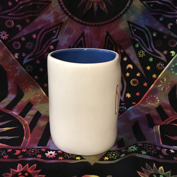 Rae Dunn patriotic BRAVE mug blue interior - Picture 5 of 6